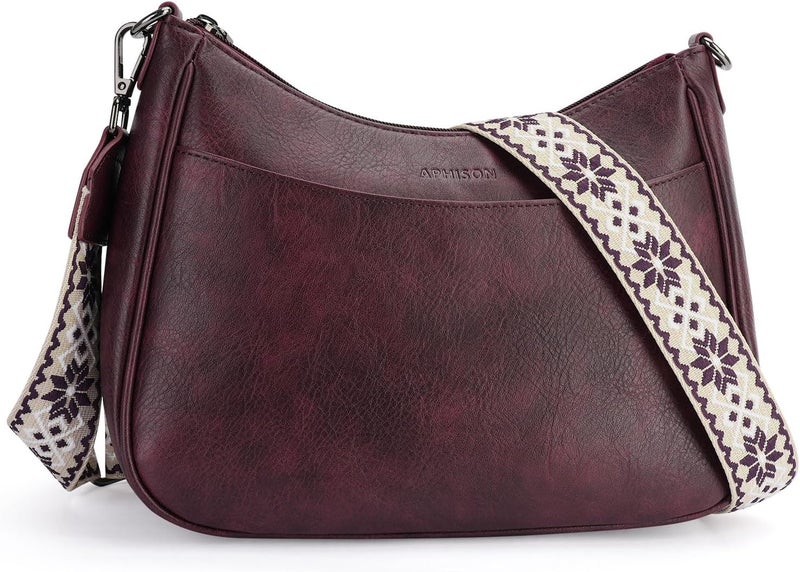APHISON Trendy Leather Crossbody Purse with Adjustable Strap, Women's Shoulder Handbag - Image 1
